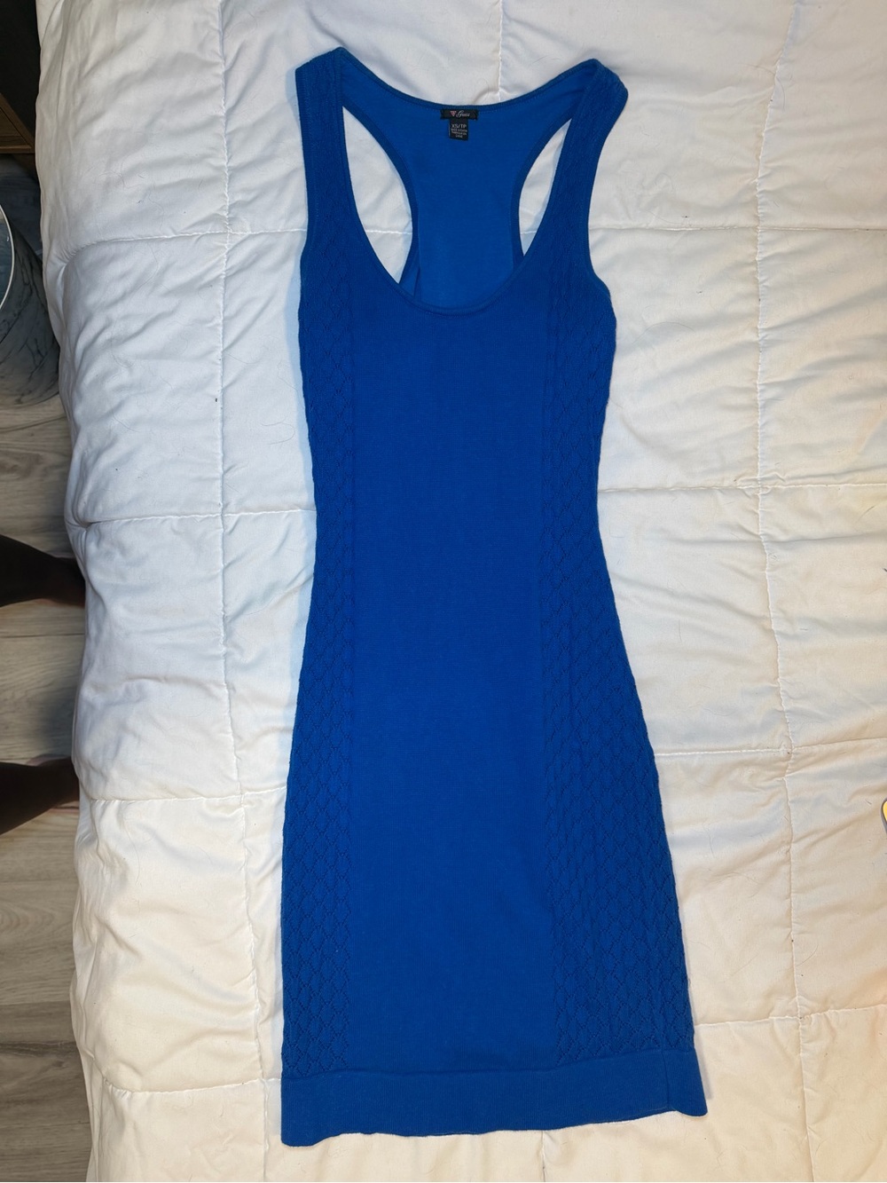 Guess Cobalt Blue Racerback Knit Tank Dress